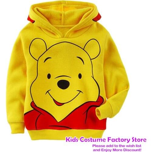 2021 New dward Bear Vigny Winnie Boys Girls casual Sweatshirt Kids Hoodies Long Sleeve Sweatshirt Children Clothes 1-13Y