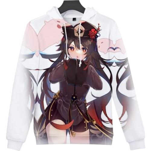 Genshin Impact 3D Hu Tao Hoodies Sweatshirts Men Woman Fashion Hooded New Trend Casual Street Clothing Cool Pullovers Tracksuit
