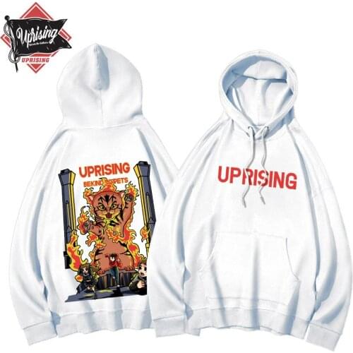 UPRISING Hoodies, Sweatshirts Harajuku cat Funny Japanese Rubbing Bath Cats Print LONG Sleeve Hip Hop Casual Streetwear