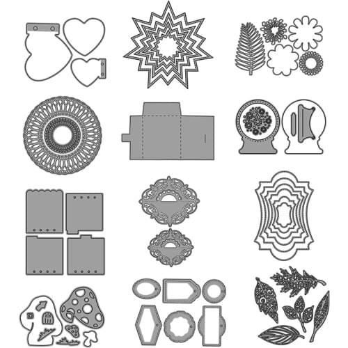 CH Hearts and Flowers Metal Cutting Dies Stencils For Scrapbooking Photo Album Decoration Embossing Paper Card Craft
