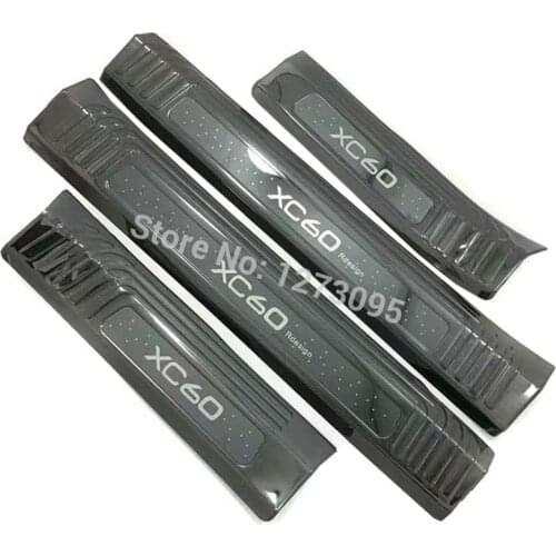 For Volvo XC60 2018 2019 2020 Stainless Interior Door Sill Scuff Plate Kick Guard Pedal Threshold Step Protector Car Accessories