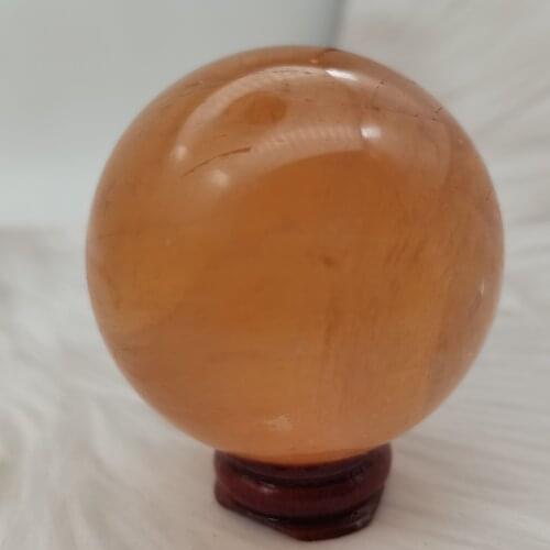 YELLOW Iceland Spar OPTICAL CALCITE quartz Sphere Ball