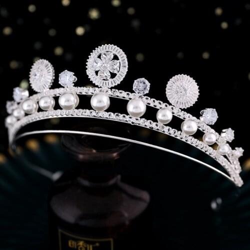 Fairy Zircon Crowns and Tiaras Elegant Female Birthday Wedding Party Hair jewelry
