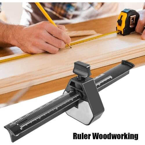 0-15cm Parallel Marking Gauge Carpenter Parallel Line Marker Scriber with Scale Adjustable Woodworking Drawing Scribe Tools