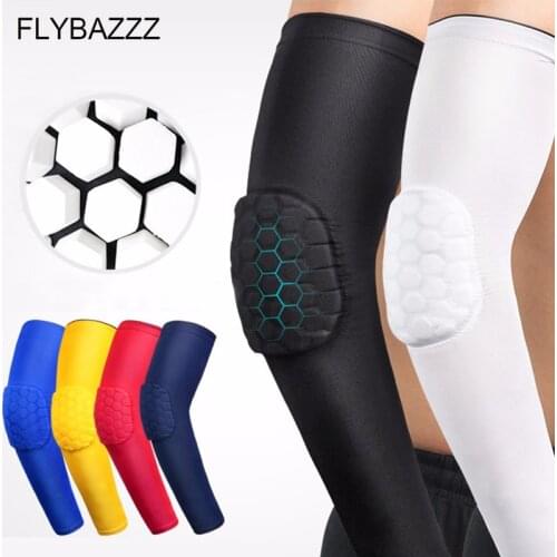 1PCS Elastic Gym Arm Sleeve Sport Basketball Shooting Crashproof Honeycomb Elbow Support Pads Brace Protector Guard Sport Safety