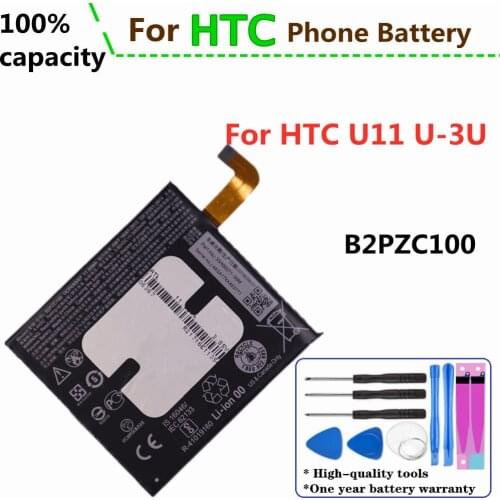 100% Capacity 3000mAh B2PZC100 For HTC U-3U U11 Replacement Li-ion Phone Battery + Tools