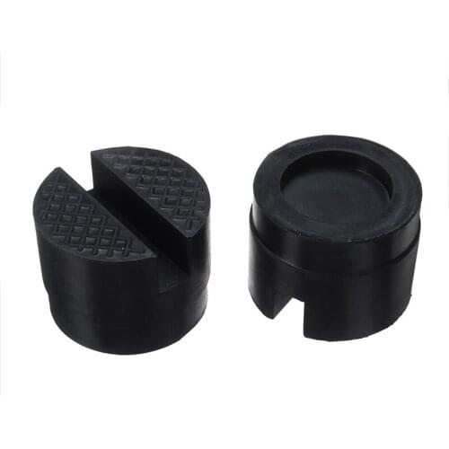2pcs 5cm Black Rubber Pads For Floor Jacks Slotted Frame Blocks Rail Floor Jack Guard Adapter Rubber Pads Tool Parts Accessories