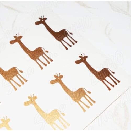 30 Giraf Stickers DIY Decor Animal Decal Wedding Invitation Seals Envelope Seal Party Removable vinyl Wall Decal B262