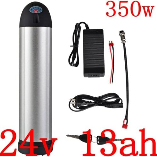 24V 250W 350W Scooter Battery 24V 13AH lithium battery 24V 10Ah 13Ah 15Ah electric bicycle battery with 15A BMS with 2A charger