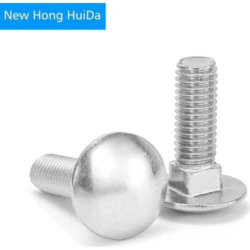 Carriage Bolt Coach Screw Truss Round Head Square Neck for Shelf Desk Furniture 304 Stainless Steel M4 M5 M6 M8 M10 M12