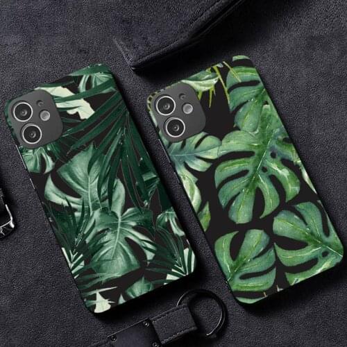 Green Plant leaf Accessories Phone Case for iPhone 12 11 mini pro XS MAX XR 8 7 6 6S Plus X 5S SE 2020