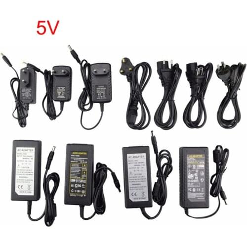 DC5V Led Power Supply Adapter 2A 3A 6A 8A 10A Led Transformer For 5V WS2812B WS2813 SK6812 SK9822 Led Strip
