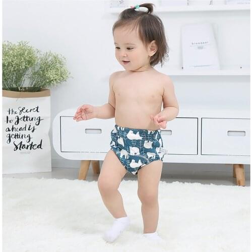 2pcs/set Baby Training Pants Learning Pants 6-24 Months Cotton Washable 6 Layers Gauze Cloths Diaper Pants Reusable Diaper KF600