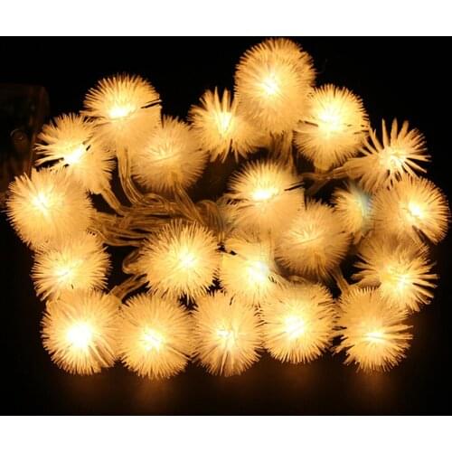 Thrisdar 10M 20M 30M 50M Snowflakes Christmas Fairy String Light Dandelion Ball Wedding Party Holiday Fairy Garland Light