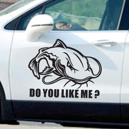 Go Fishing Sticker Catfish Hunter Decal Bucket Tackle Shop Fishhook Fish Tank Boat Box Car Vinyl Fishing1007