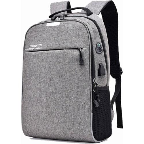 Wear-Resistant Backpack Oxford Casual Outdoor Backpack USB Charging Student School Bag