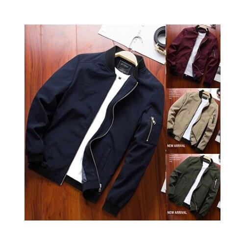 Newest Classic Spring Autumn Clothes Men Jacket Sportswear Coat Parka Zipper Mens Fashion Solid Hip Hop Outerwear Slim Fit Tops