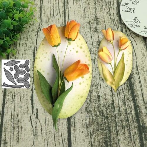 Tulip Metal cutting dies cut die card Scrapbook paper craft knife mould blade punch stencils