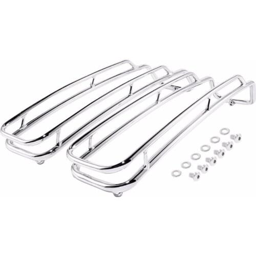 Motorcycle Saddlebags Lid Top Rail Guards For Harley Touring Road King Electra Glide Road Glide Ultra Classic 1994-2013
