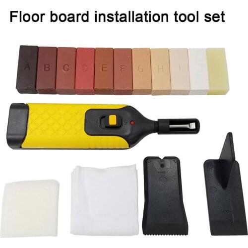 Damaged Laminate Floor Repair Kit 11-Color Wax Block Smoothing Cleaning Smoothing Tool Set Floor Gap Repair Accessories Kit