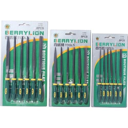6 Pcs/set Needle Files Rasp 150/160/180mm Metal File Set For Jewelers Metal Stone Wood Carving Craft Filing Multi Repair Tools