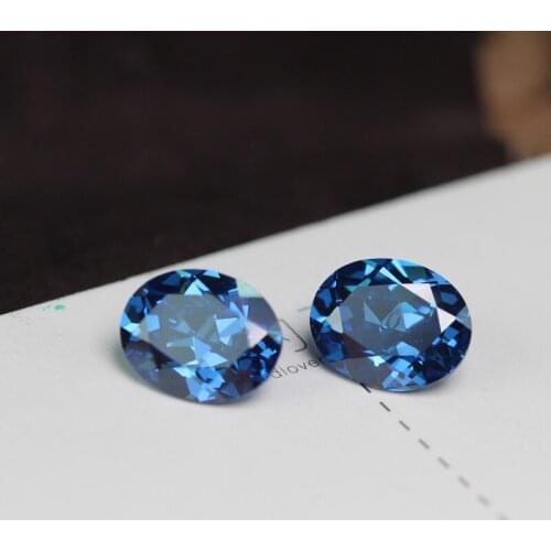 New arrival CZ navy blue cubic zircon decorative stone for diy making ring brecelets accessories gems faceted oval shape