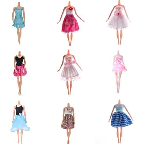 Muti Styles 1 Piece Handmade for Dress Mini Doll Dress for Dolls Party Slim Dresses Clothing Christmas Accessories