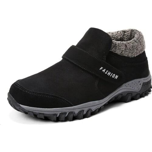 Warm winter boots Men shoes Russian style Ankle snow boots for men suede leather women boots with fur winter shoes men bootsd2