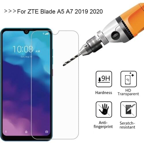 9H Ultra-Thin Phone Front Film For ZTE Blade A5 A7 2019 Tempered Glass Screen Protector For ZTE Blade A5 A 7 2020 Glass Cover