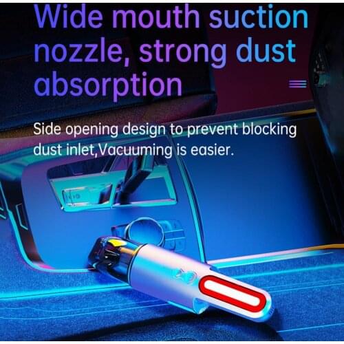 V8 Car Vacuum Cleaner Car Goods ABS Mini Wireless Auto Dry Cleaning Tools Handheld Portable Robot Vacuum Cleaner for Car & Home