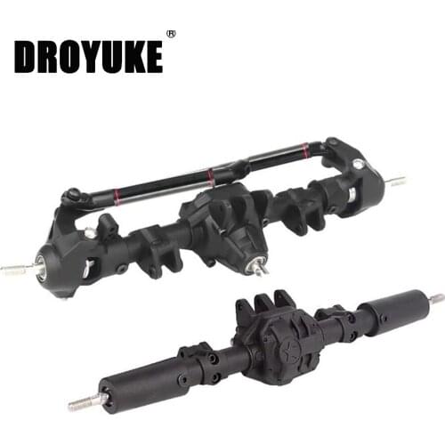 Droyuke high quality RC Car Front Rear Straight Complete Axle for 1:10 RC Crawler Axial SCX10 II 90046 90047 Upgrade Parts
