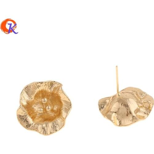 Cordial Design 30Pcs 18*18MM Jewelry Accessories/Earrings Stud/Genuine Gold Plating/DIY Making/Hand Made/Flower Earring Findings