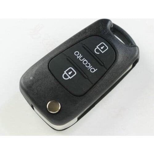 Replacement 3 Buttons Folding flip remote Key Shell for Kia Suant Picanlo Car Key Blanks Case