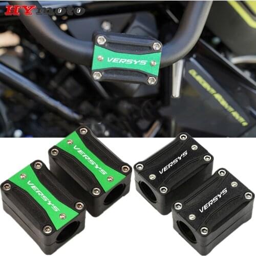 Motorcycle CNC Engine Guard Bumper Protection Decorative Block Crash Bar For Kawasaki Versys 650 1000 X300 2008 - 2019 2020 2021
