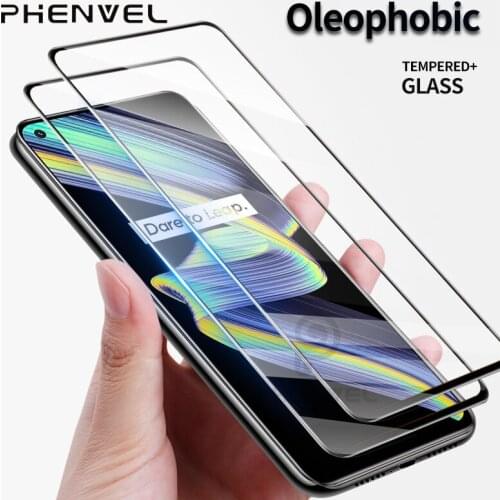 2pcs Protective Glass For Realme X7 Max Full Cover Screen Protector For Realme X7 X2 Pro X50 XT X3 Superzoom Oleophobic Glass