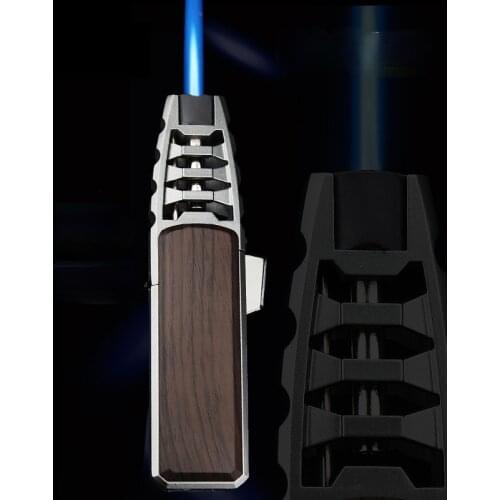 Kitchen BBQ Lighter Cigar with Big JET Flames Fire Turbo Torch Fire Starter Grinding Wheel Lighters Smoking Butane Marijuanna