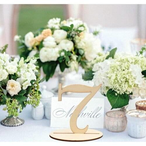 1pcs wooden number cake topper table numbers for wedding / birthday/ anniversary party decoration