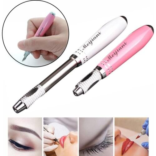 1Pc Permanent Makeup Needles Holder Microblading Pen Tattoo Manual Pen Microblading Handle Eyebrow/Eyeliner/Lip Tattoo Supplies