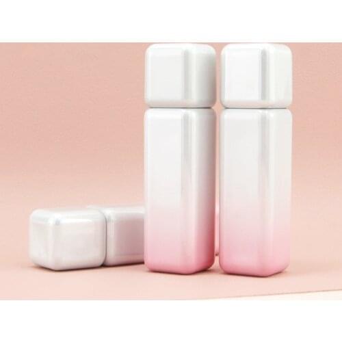 10/30/50pcs 5ml Empty Lipgloss Bottle DIY Lip Gloss Container Gradient Pink Refillable Bottles Square Lip Gloss Tube