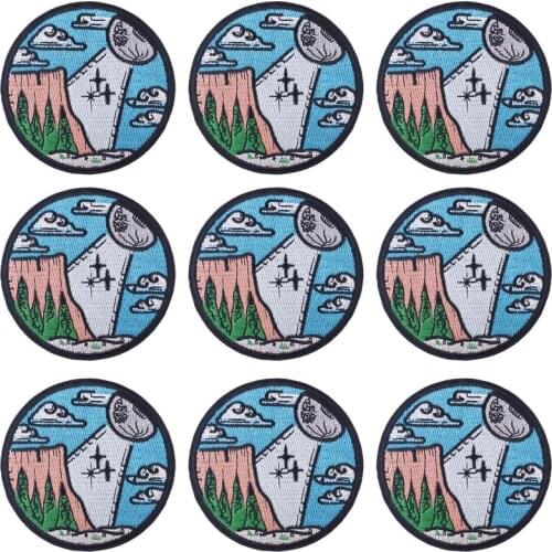 10Pcs/Set Nature Adventure Patch For Clothing Iron On Embroidered Patches For Clothes Appliques Space Patch For T-shirt Badges