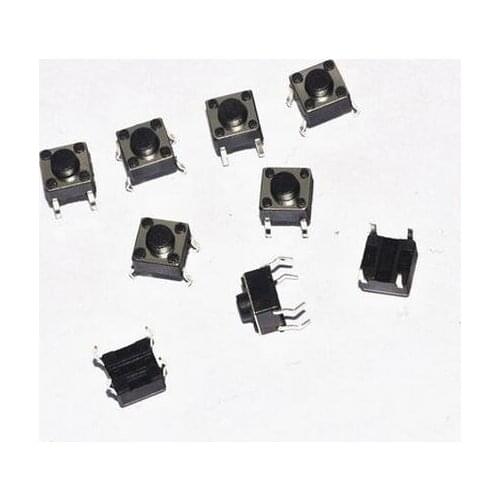 100pcs 6*6*5mm Light touch switch DIP4 ON/OFF Touch button Touch micro switch 6*6*5 keys button DIP 4pin 6x6x5 High quality