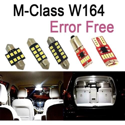 19pcs LED interior reading dome light Kit For Mercedes Benz M ML class W164 ML320 ML350 ML420 ML450 ML500 (2006-2011)