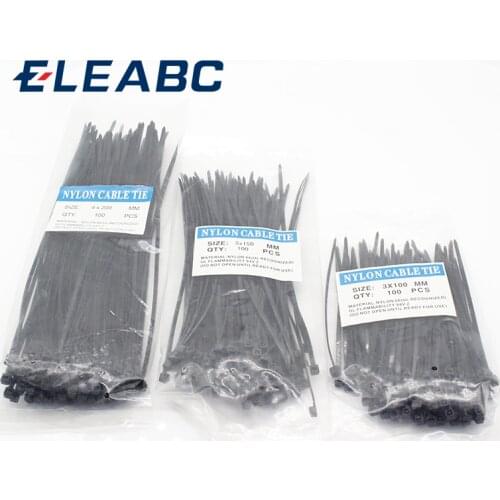 300 Pcs Nylon Cable Self-locking Plastic Wire Zip Ties Set 3*100 3*150 4*200 MRO & Industrial Supply Fasteners & Hardware Cable