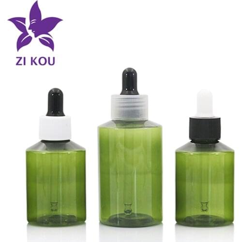 5pcs 50ml/100ml High quality plastic bottle glass dropper bottle reusable plastic empty bottle