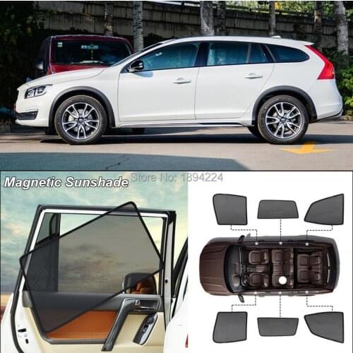 Car Side Windows Magnetic Sun Shade UV Protection Ray Blocking Mesh Visor For Volvo V60