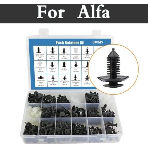 415pcs Car Retainer Clips&Plastic Fasteners Kit - 18 Sizes Auto Push Pin Rivets Set For Alfa Romeo 147 156 159 166 4c 8c Brera