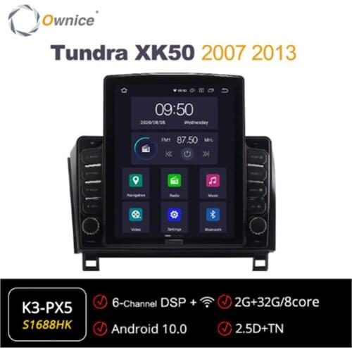 Ownice Android 10.0 Car Multimedia forToyota Tundra XK50 2007 2013/Sequoia 2008 - 2018 Car Auto Radio Audio Video System Unit