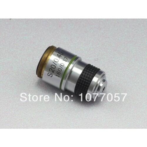 Free shipping , 185mm Top quality 20x Microscope achromatic Objective lens-185mm for student microscopes