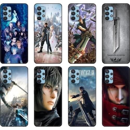 Black tpu Case For Samsung galaxy A32 A42 A52 A72 4g 5g S21 PLUS ultra back cover Final fantasy xv ffxv