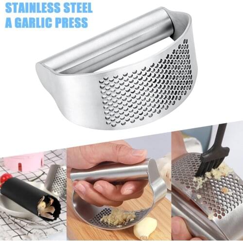 Garlic Press Stainless Steel Garlic chopper Crusher Kitchen Vegetable Garlic Squeezer Masher long handle Mincer Kitchen Gadget